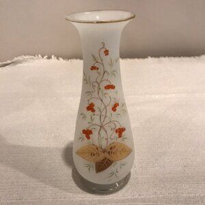 Bristol Glass Painted Vase Antique